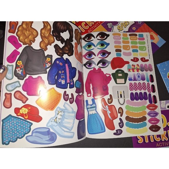 Lot Of 4 Colorful Sticker Fun Activity Books For Kids Learning - Picture 6 of 10